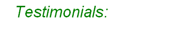 Testimonials: